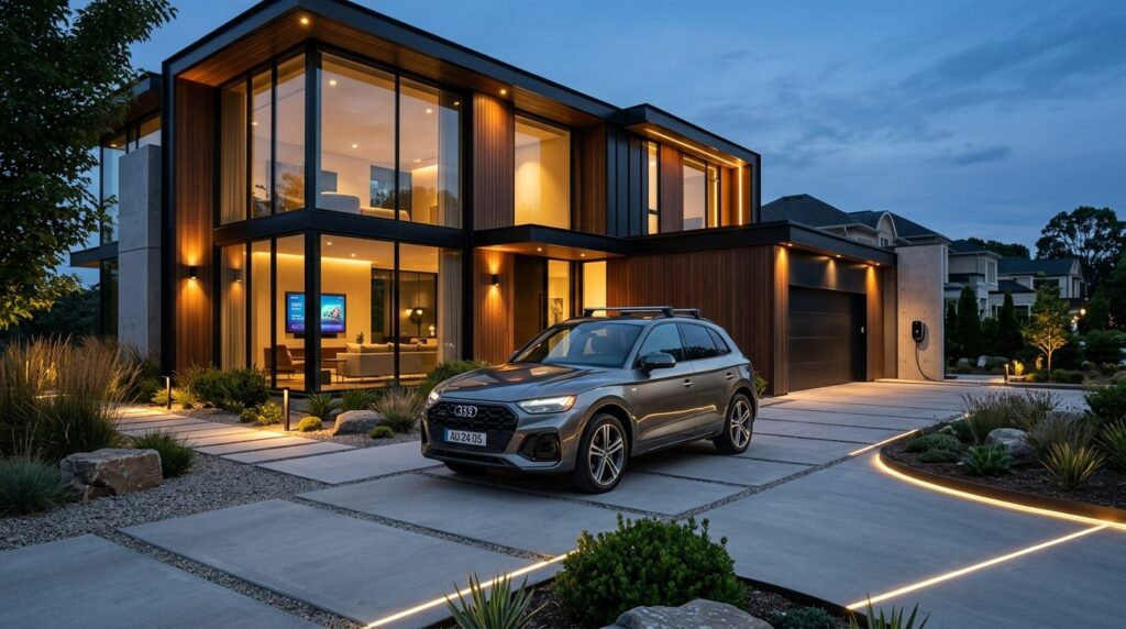 Exterior shot of Audi Q5 45 TFSI parked in front of contempo