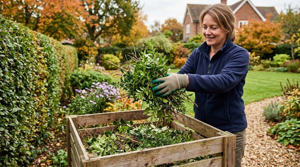 Close-up realistic image of a homeowner holding freshly cut